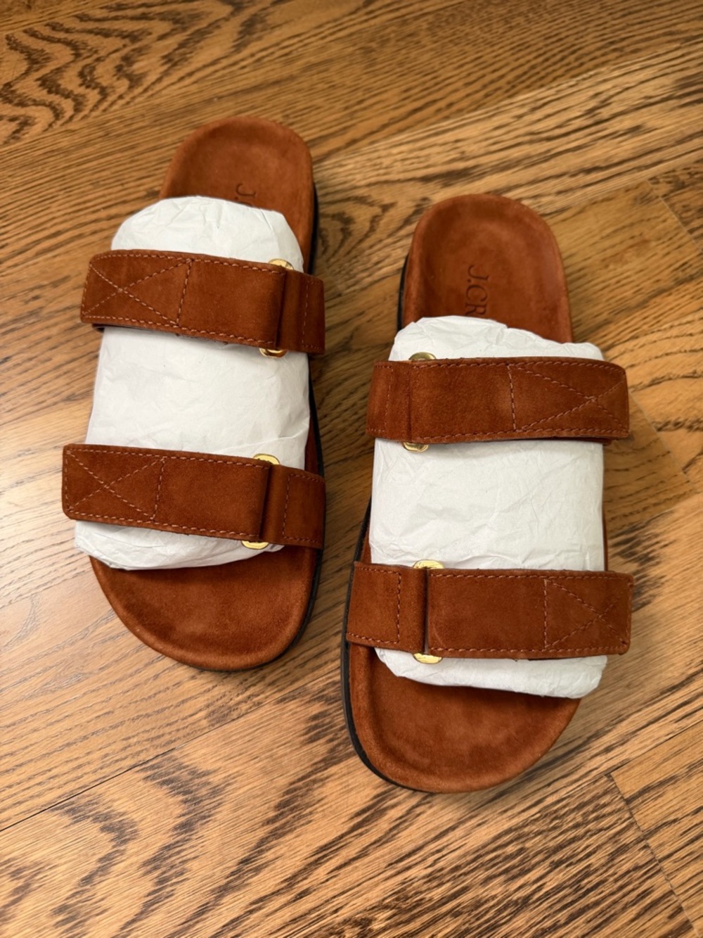 J. Crew Colbie Wide Strap Sandal Slide in Suede Size 8.5 NWT - Picture 2 of 5